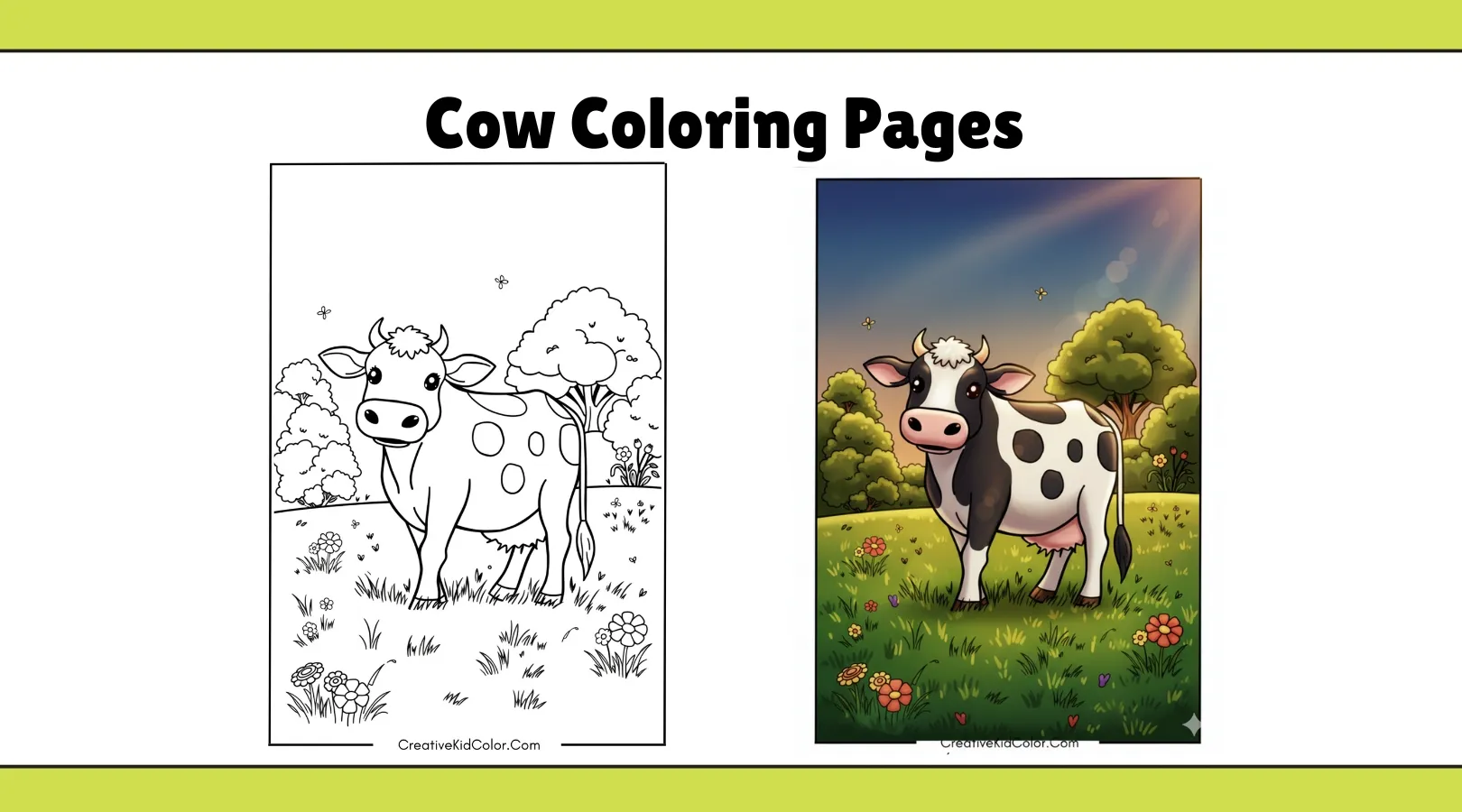 Free Cow Coloring Pages for Creative Fun