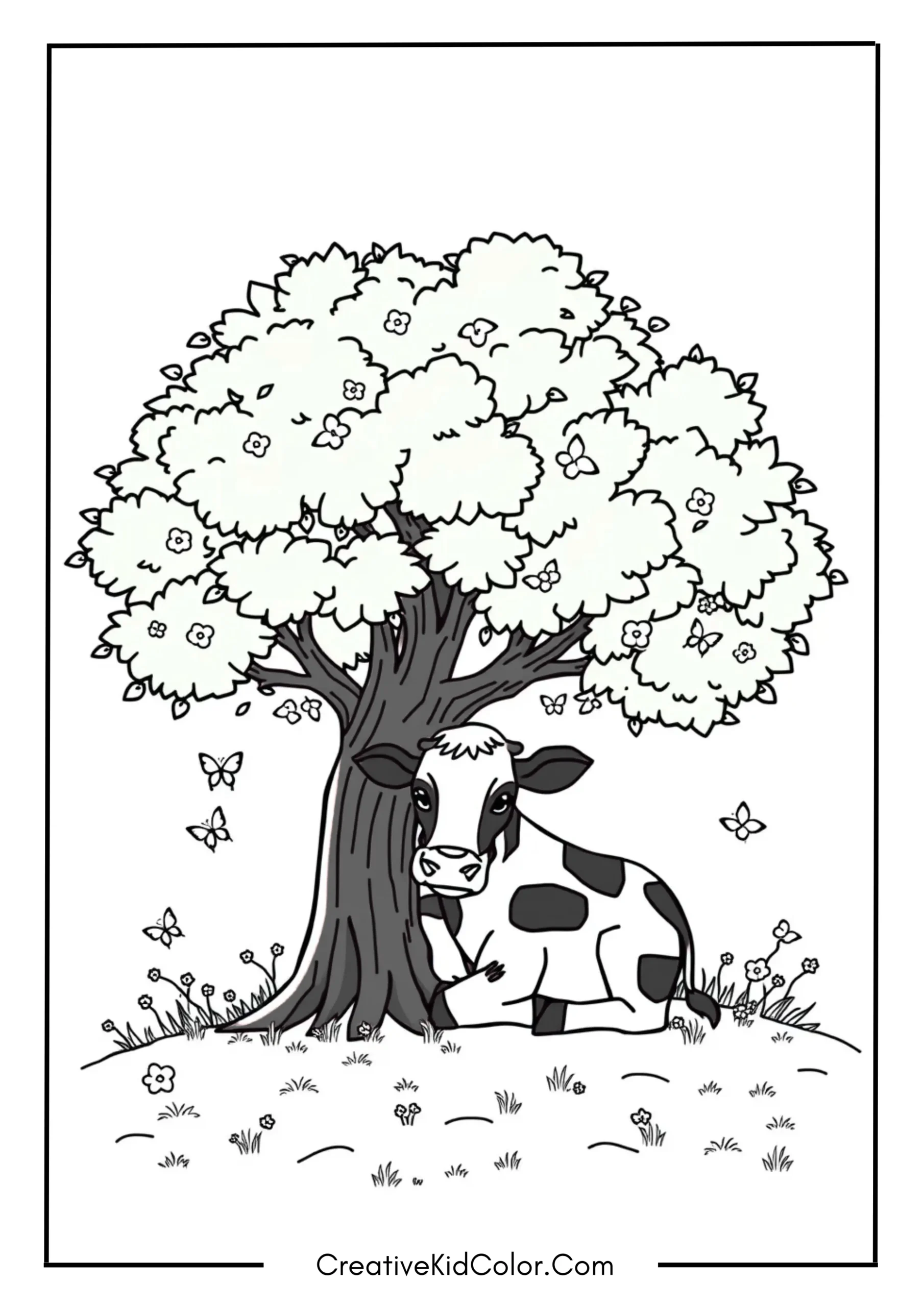 Cow Under a Tree