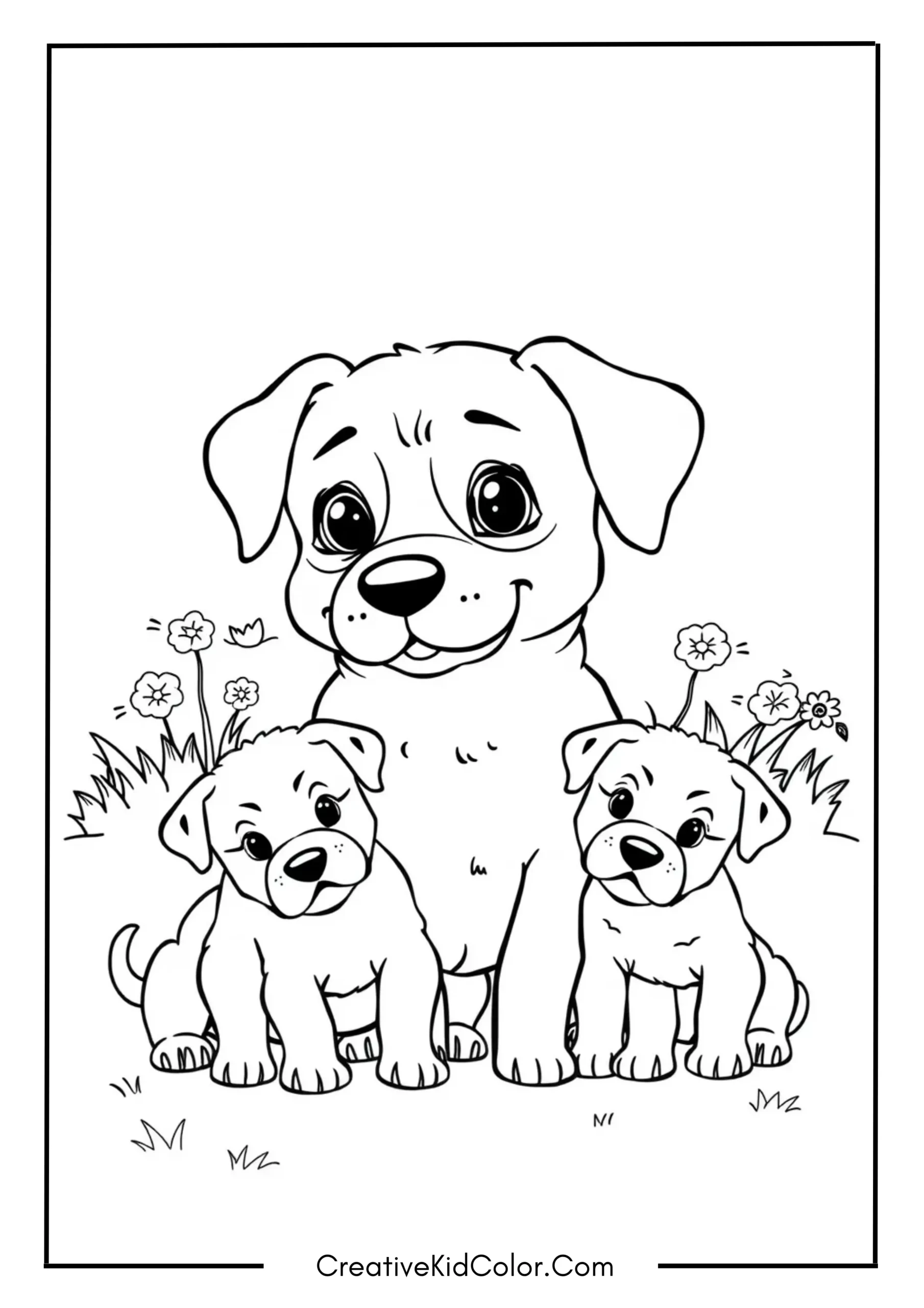 Mother Dog with Puppies